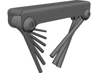 Hex Allen Tool 3D Model preview