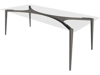 Table Airy Retro 3D Model preview