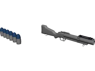 Grenade Launcher 3D Model preview