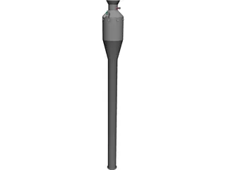 Pulsejet Engine 3D Model preview
