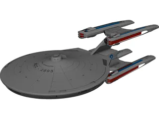 USS Stargazer 3D Model preview