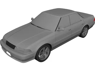 Toyota Mark II (X81) 3D Model preview