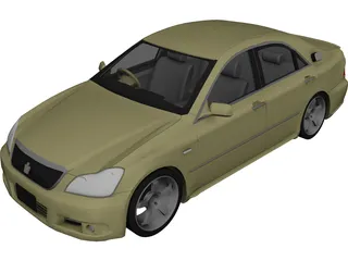 Toyota Crown S180 3D Model preview