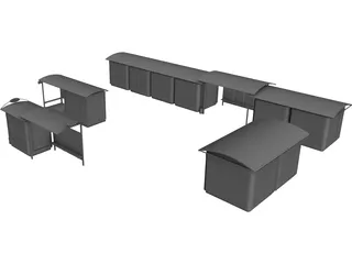 Bus Stop Collection 3D Model preview