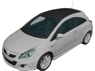 Opel/Vauxhall Corsa VXR (2009) 3D Model preview