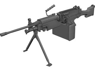 M249 LMG 3D Model preview