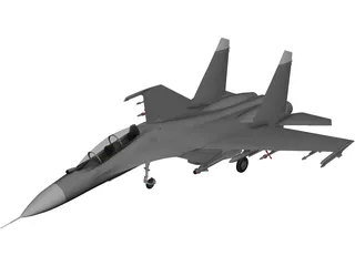 Sukhoi Su-27 Flanker 3D Model preview