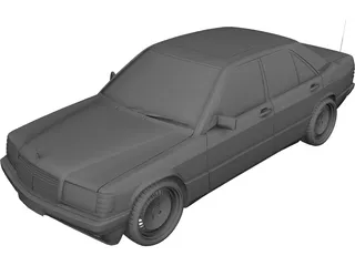 Mercedes-Benz 190 (W201) 3D Model preview