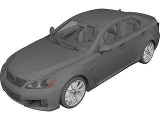 Lexus IS-F 3D Model preview