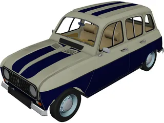 Renault 4 3D Model preview