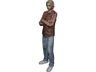 Male Teen 3D Model preview