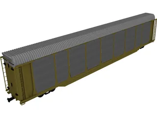 Railroad AutoCarrier 3D Model preview