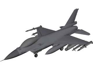 F-16 Fighting Falcon 3D Model preview