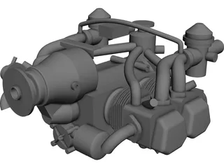 Rotax 912 Engine 3D Model preview