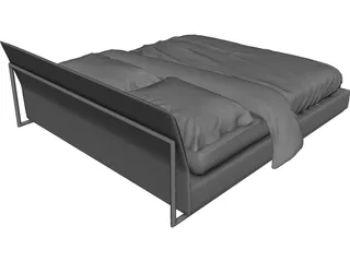 Bed with Sailor Trim 3D Model preview