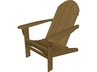 Chair Adirondak 3D Model preview
