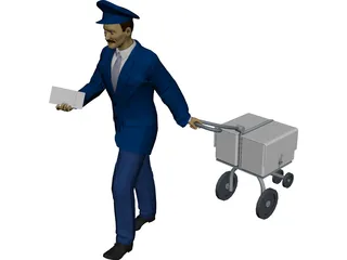 Postman 3D Model preview