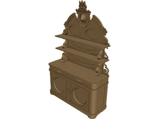 Victorian Sideboard 3D Model preview