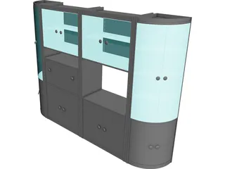 Wall Unit 3D Model preview