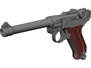 Luger P08 3D Model preview