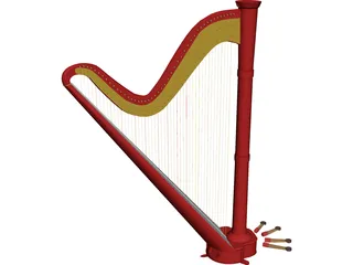 Harp 3D Model preview