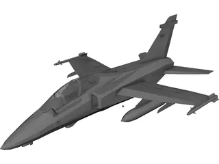 Embraer AMX-T Two Seat Trainer 3D Model preview