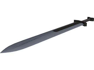 Sword Short Broad 3D Model preview