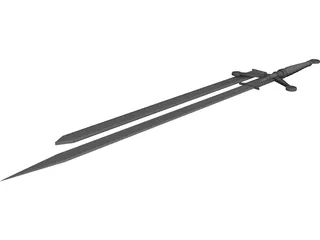 Scottish Claymore 3D Model preview