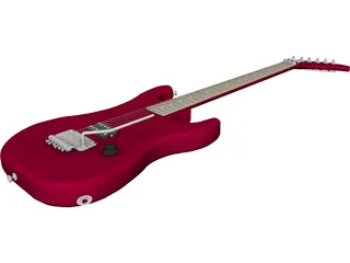 Guitar Kramer Baretta Van Halen 3D Model preview