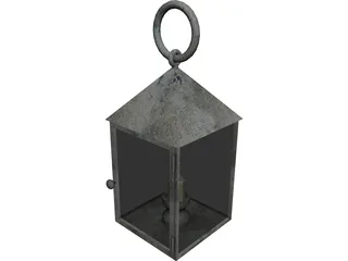Handheld Candle Lantern 3D Model preview