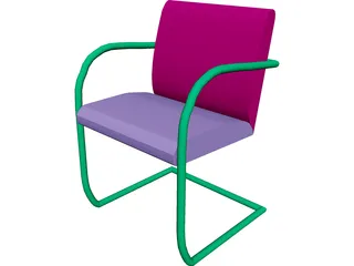Brno Chair 3D Model preview