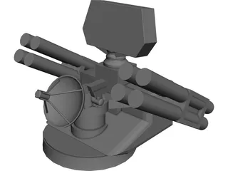 French Crotale Surface to Air Missile Launcher 3D Model preview
