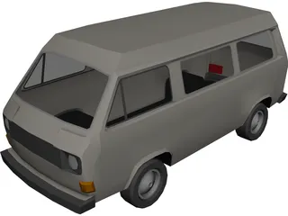 Volkswagen Bus 3D Model preview