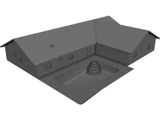 House Urban Interior and Pool 3D Model preview