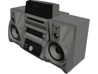 Sony Stereo System 3D Model preview