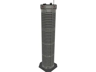 High Tower Building 3D Model preview