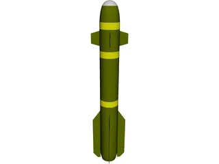 Hellfire Missile 3D Model preview