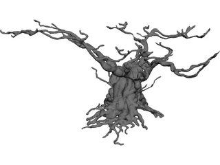 Gnarled Tree 3D Model preview