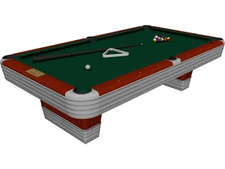 Pool Table 3D Model preview