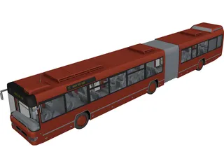 Volvo Bus Double 3D Model preview