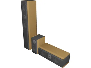 Speakers 3D Model preview