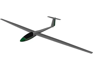 LAK-11 Nida Glider 3D Model preview