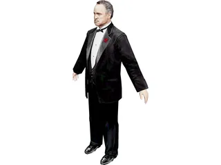 Godfather Don Carleone 3D Model preview