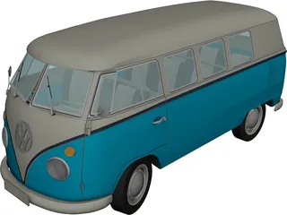 Volkswagen Camper Van 3D Model preview