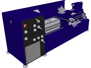 Lathe 3D Model preview