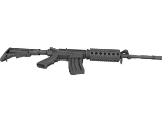 M4 Assault Rifle 3D Model preview