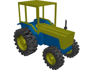 Toy Tractor 3D Model preview