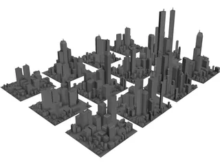 Cityscape Collection 3D Model preview