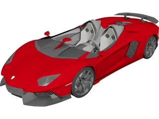 Lamborghini Aventador J 3D Model preview