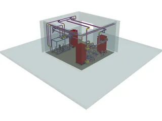Electric Boiler Room 3D Model preview